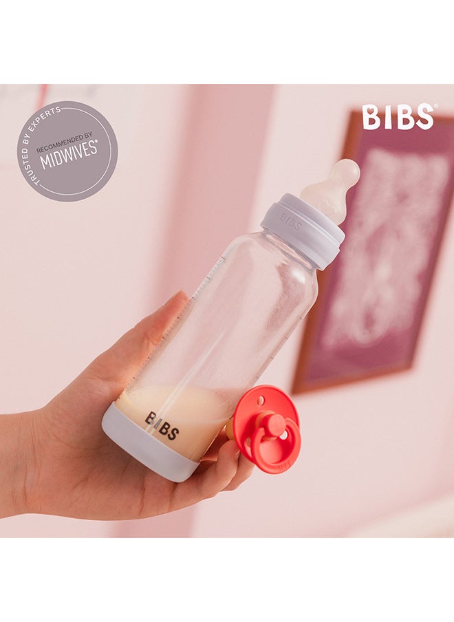 BIBS - Pack Of 2 Baby Bottle Nipple Round Silicone, Fast Flow, 4 Months + - Image 1