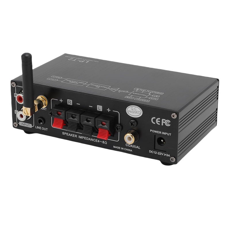 50Wx2 Stereo Amplifier with Bluetooth 5 1 USB AUX Coaxial Input for Home Theater and Karaoke US Plug - Image 3