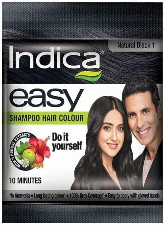 Easy 10 Minutes Hair Color Shampoo Natural Black Colour 18ml - Pack 12 - Image 3