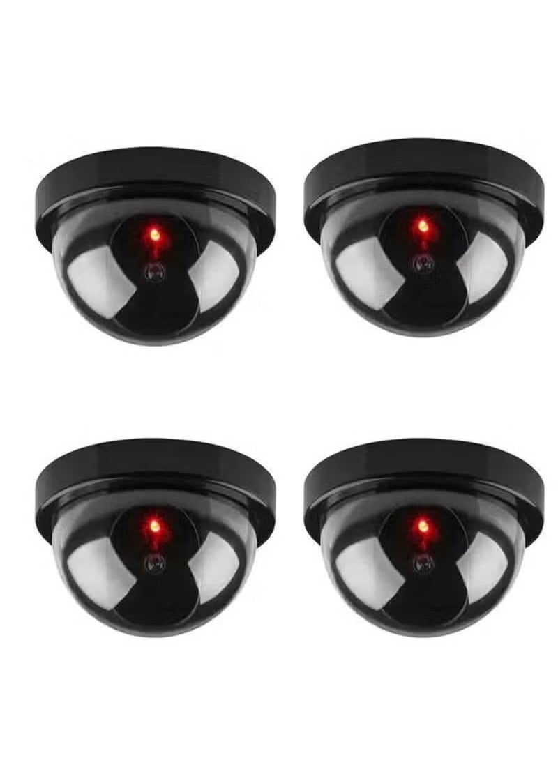 Generic 4PCS Dummy Surveillance Cameras with Flashing Red Light – Realistic Look, Battery-Powered, Perfect for Home or Business Security  - Image 1