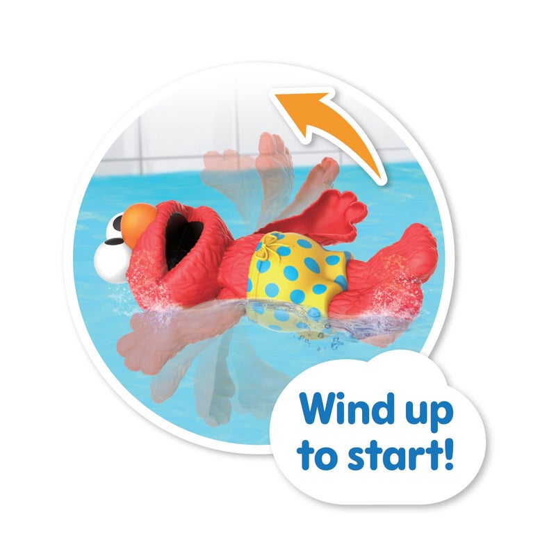 Sesame Street Swim and Splash 7-inch Elmo Wind Up Bath and Pool Toy, Kids Toys for Ages 2 Up by Just Play - Image 2