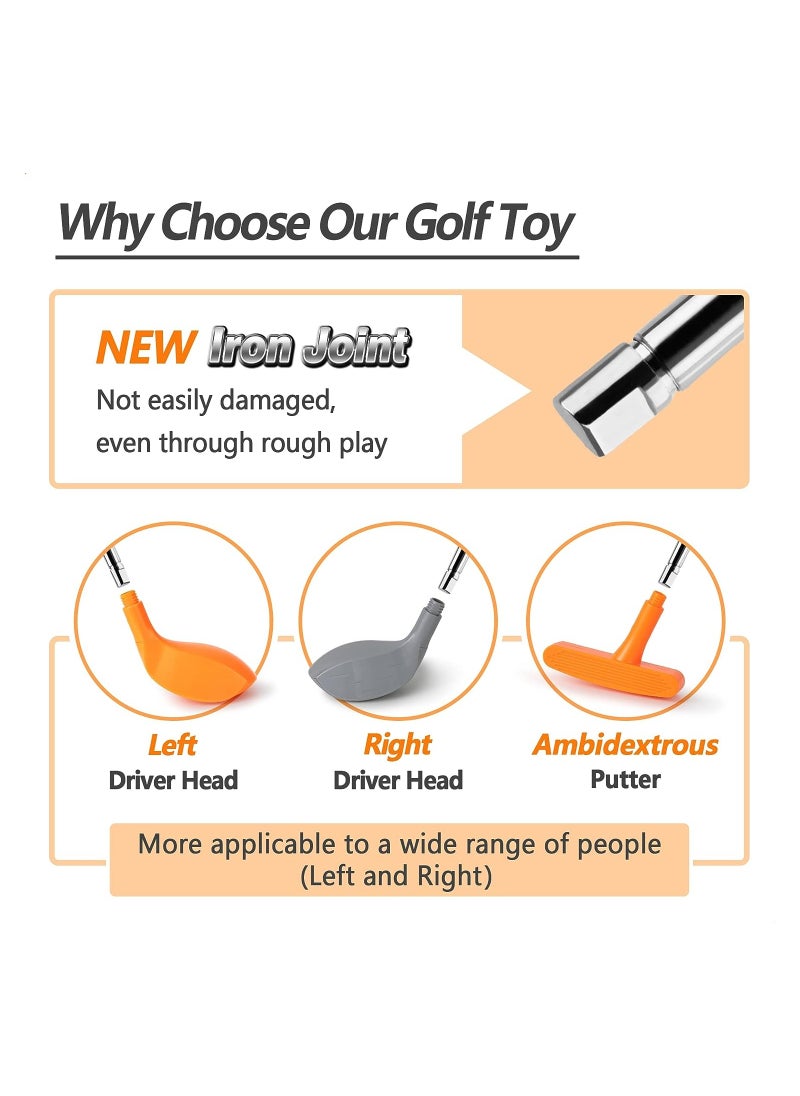 ORiTi ORiTi  Golf Toys Set Boys Outdoor Sport Toy Outside Golf Ball Game W/Left  Right Club Head  - Image 2