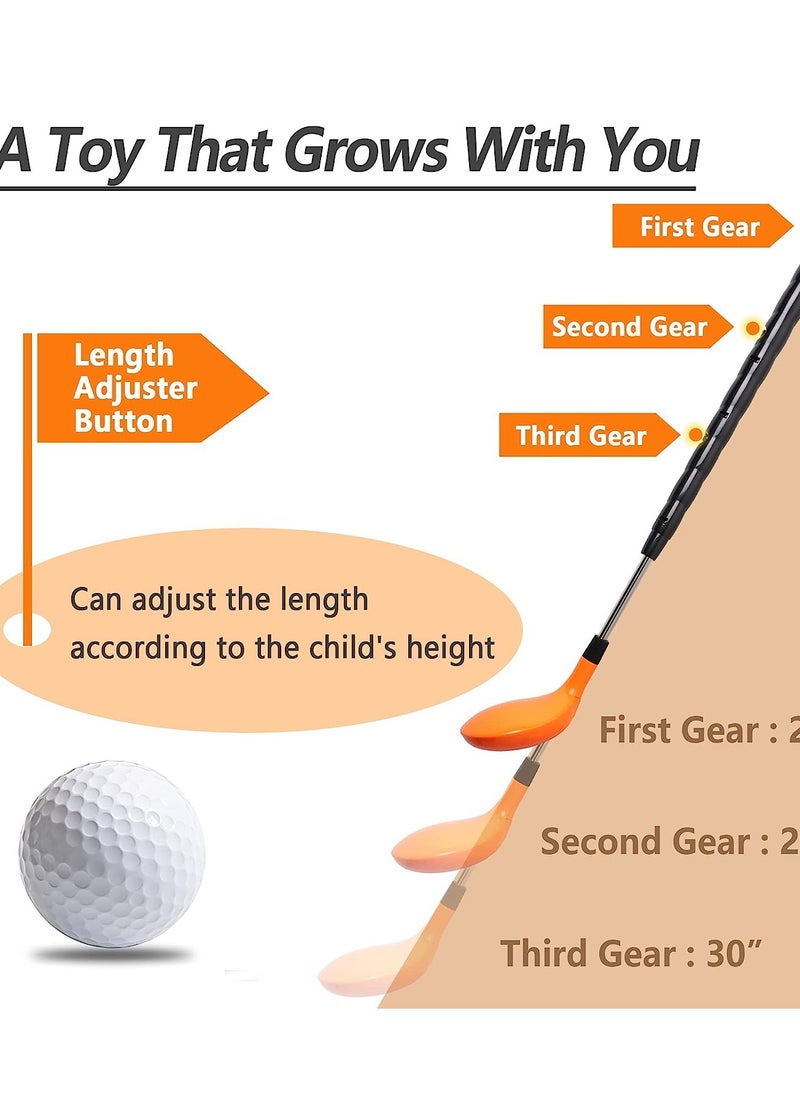 ORiTi ORiTi  Golf Toys Set Boys Outdoor Sport Toy Outside Golf Ball Game W/Left  Right Club Head  - Image 5