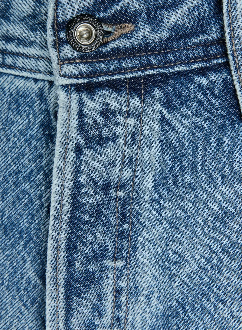 JACK & JONES Jjialex Jjoriginal Stright Fit Light Wash Ripped Jeans