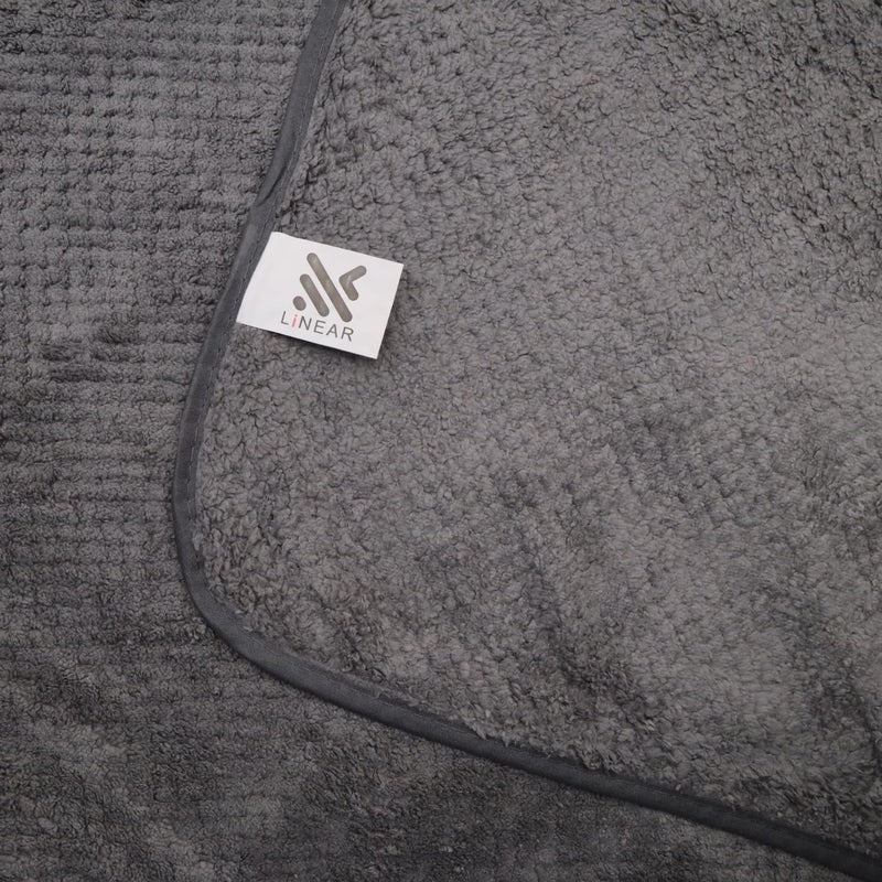 LINEAR Microfibre Towel | 300 GSM | Towels for Bath Large Size | Soft & Absorbent | Towel for Bathroom | Bath Towel for Men, Women | 70 cms x 140 cms (Grey),Microfiber - Image 5