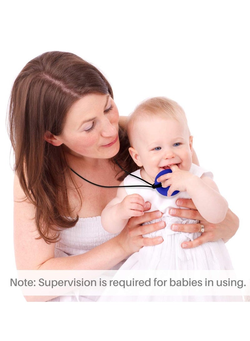 KASTWAVE Sensory Tooth Chew Necklace Oral Motor Chewy Teether 3 Pack Silicone Chewing Teethin Necklace Pendant Autism ADHD Anxiety for Adults Kids Boys Girls BPA Free Breakaway Clasp - Image 2