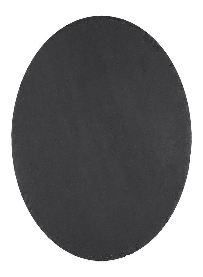 MUKLEI 10 PCS 7.9 Inches Slate Board, Black Round Slate Charcuterie Boards for Dishes, Meat, Appetizers - Image 4