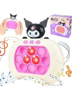 Quick Push Bubbles Game Console, Electronic Pop It Toy, Pop it Console, Push Pop Bubble Sensory Fidget Toy, Light Up Pattern Popping Games, Birthday Gifts for Kids and Adults (Kuromi)