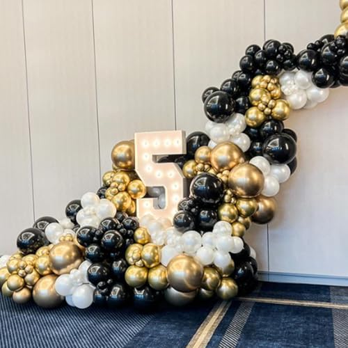 Awenztech 120pcs 5 inch Metallic Gold Balloons, Small Chrome Gold Latex Balloons for Graduation Engagement Wedding Birthday Party Decorations - Image 5