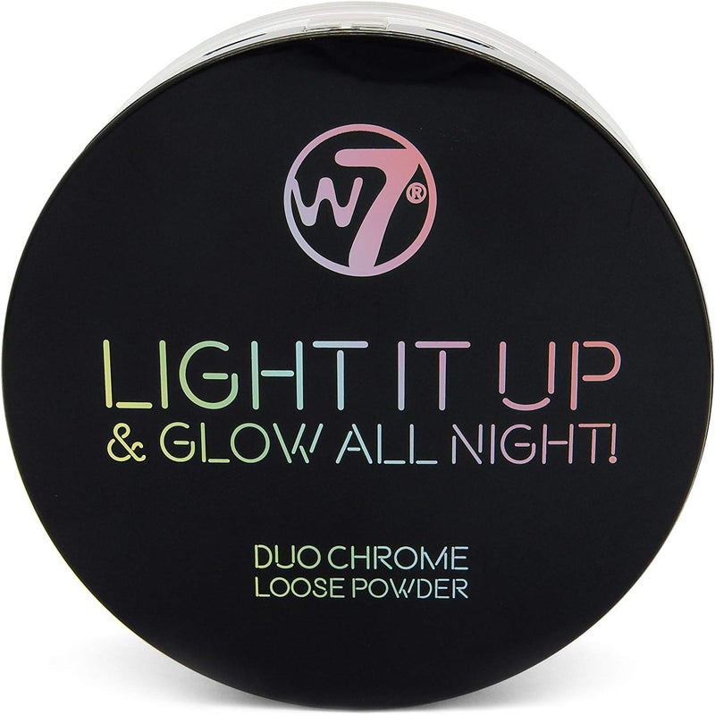 W7 Light It Up Glow All Night Duo Chrome Loose Highlighting Powder HighlightNo Vacancy