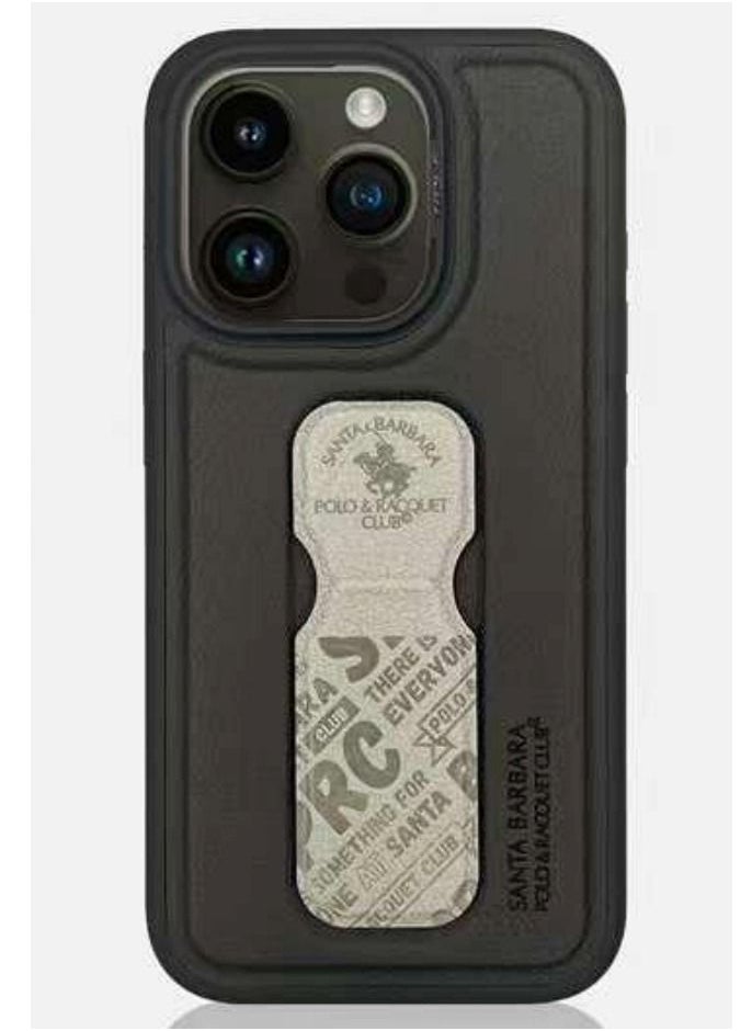 SANTA BARBARA POLO & RACQUET CLUB Blaise Series Magnetic Bracket Phone Case with Ultra-Thin Stand for iPhone 15 Pro Max | Lightweight, Hands-Free Kickstand, Premium Microfiber Lining, Scratch-Resistant, Travel-Friendly, Shockproof Protection - White  - Image 1