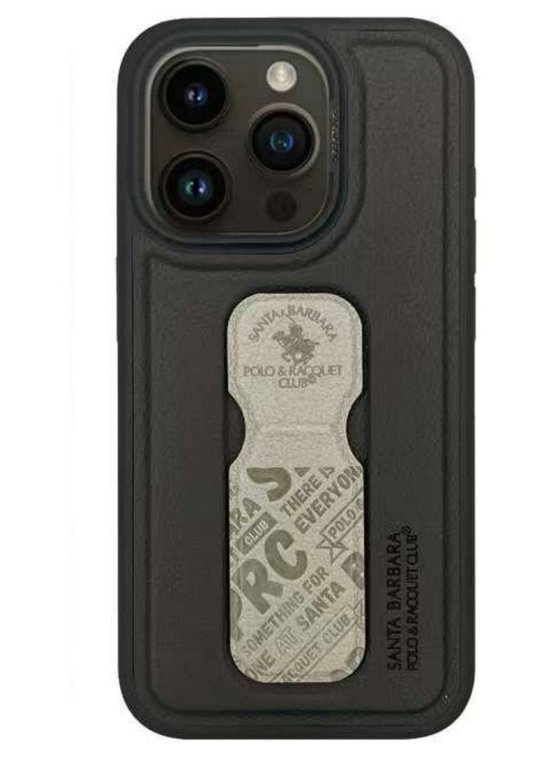 SANTA BARBARA POLO & RACQUET CLUB Blaise Series Magnetic Bracket Phone Case with Ultra-Thin Stand for iPhone 15 Pro Max | Lightweight, Hands-Free Kickstand, Premium Microfiber Lining, Scratch-Resistant, Travel-Friendly, Shockproof Protection - White  - Image 5