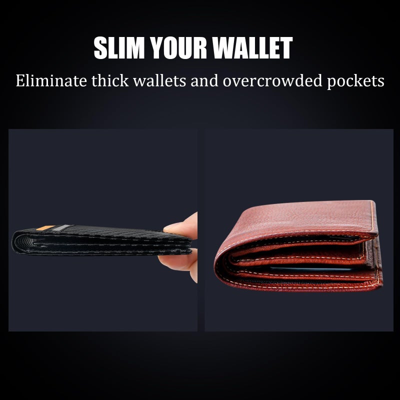 Lapogy Fathers Day Wallet Gifts for Dad Men - Birthday Day Gift for Him Husband Boyfriend from Son Daughter Kids, Stocking Stuffer RFID Blocking Thin Slim Minimalist Leather Bifold Credit Card Holder - Image 4