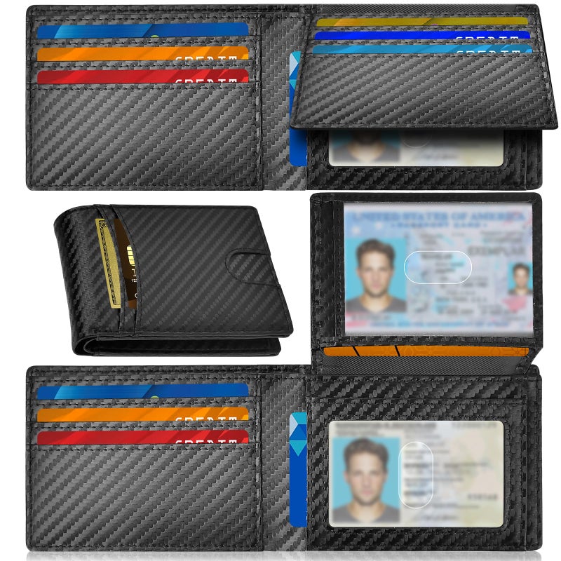 Lapogy Fathers Day Wallet Gifts for Dad Men - Birthday Day Gift for Him Husband Boyfriend from Son Daughter Kids, Stocking Stuffer RFID Blocking Thin Slim Minimalist Leather Bifold Credit Card Holder - Image 5