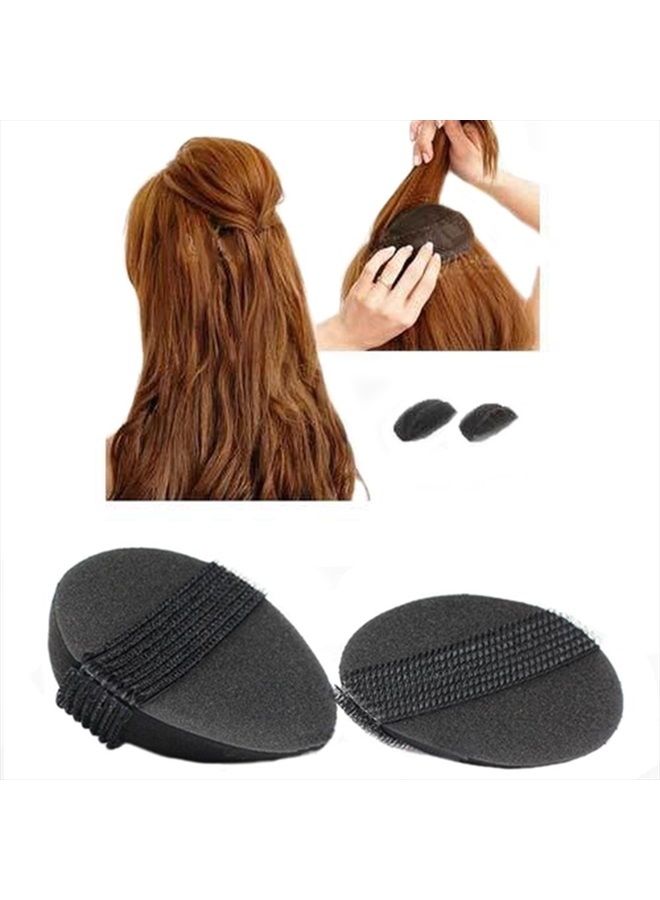 lasenersm 4Pcs/2Pair Sponge Bump It Up Volume Hair Base Styling Insert Tool Hair Accessories, Black - Image 1