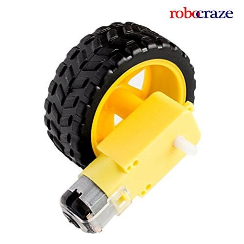 Robocraze 2 Set Smart Car Robot Chassis Kit with Plastic Tire Wheel With Deceleration DC 3-6v Drive Gear Motor For BO Motor with Wheel - Image 3