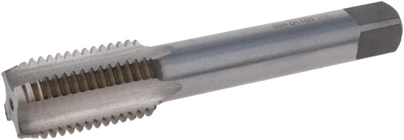 اتول مارت أداة Utoolmart للحفر بالمقياس الميتري، مواصفات: M22 x 2.5 مم، بُعد خطوط الخيط H2، خيط يدوي لليمين، مادة HSS غير مطل��ة، 4 شقوق مستقيمة، أداة لحفر الخيوط للاستخدام الشخصي، 1 قطعة - Image 2