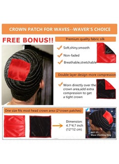 Himoswis 360 Wave Kit for Men 360,Includes 360 Wave Brush for Men 360 Wave Starter Kit Men Hair Waves, Medium Hard Hair Wave Brush Kit and Black Silk Durags Set for Men 360+360 Wave Crown Patch Silk+ Wave Cap,  - Image 3