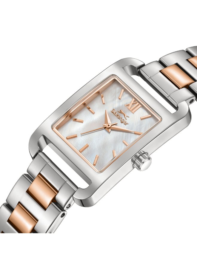 سلازنجر ساعة يد نسائية معدنية بعقارب - Image 5