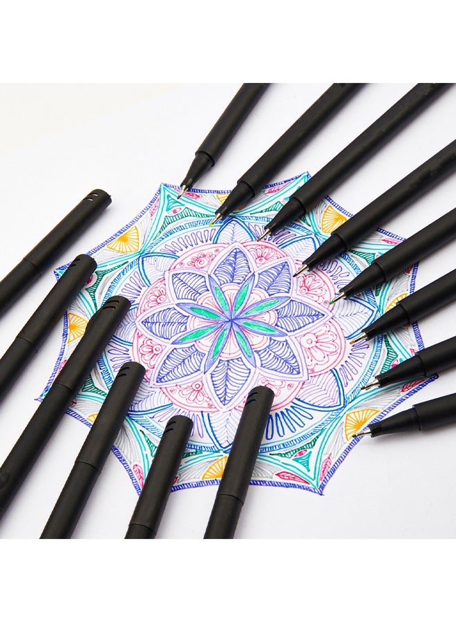 SHANDS 36-Color Fine Line Art Pens for Students - Lightweight, Durable Plastic, Ideal for Drawing, Painting, and Sketching - Perfect Christmas Gift, Art Supplies|Vibrant Colors|Durable Plastic Pens, Art Supplies for Students, Double Tip Pen, Coloured Pen, School Supplies, Stationery Items, Pens - Image 4