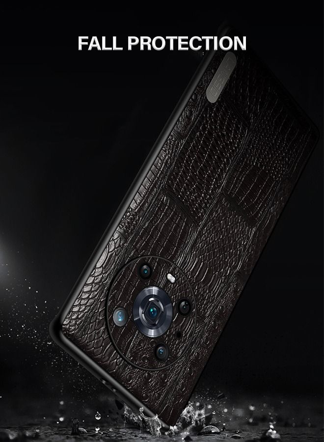 جرويك جراب الجلد الفاخر لأونر ماجيك 4 برو مقاس 6.81 بوصة، حماية كاملة للكاميرا، جراب هاتف واقٍ من الصدمات ومضاد للانزلاق - Image 2