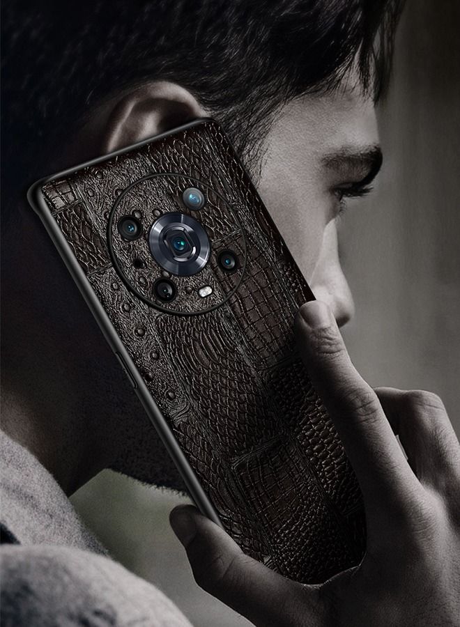 جرويك جراب الجلد الفاخر لأونر ماجيك 4 برو مقاس 6.81 بوصة، حماية كاملة للكاميرا، جراب هاتف واقٍ من الصدمات ومضاد للانزلاق - Image 5