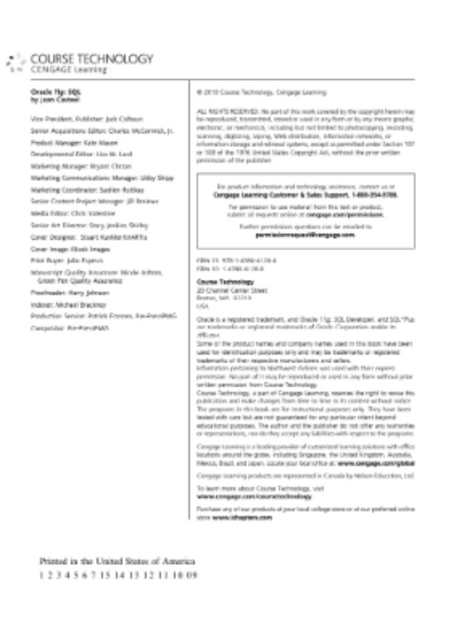 Oracle 11g: SQL” by Joan Casteel - Image 5