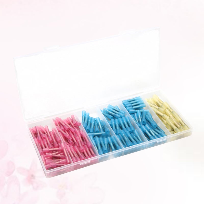 200 Pcs 3 Sizes BNC Heat Shrink Crimp Terminals Insulated Electrical Wire Cable Connectors - Image 3