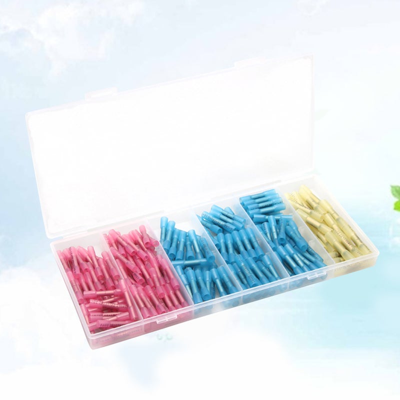 200 Pcs 3 Sizes BNC Heat Shrink Crimp Terminals Insulated Electrical Wire Cable Connectors - Image 5