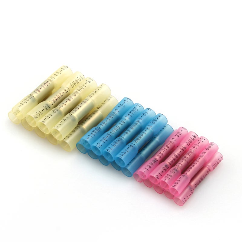 200 Pcs 3 Sizes BNC Heat Shrink Crimp Terminals Insulated Electrical Wire Cable Connectors - Image 2