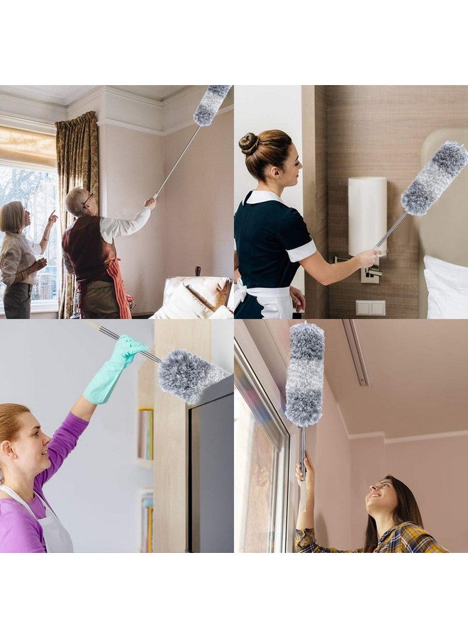 DELUX Microfiber Feather Duster Extendable Cobweb Duster with 100 inches Extra Long Pole, Bendable Head & Scratch-Resistant Hat for Cleaning Ceiling Fan, High Ceiling, Blinds, Furniture & Cars - Image 4