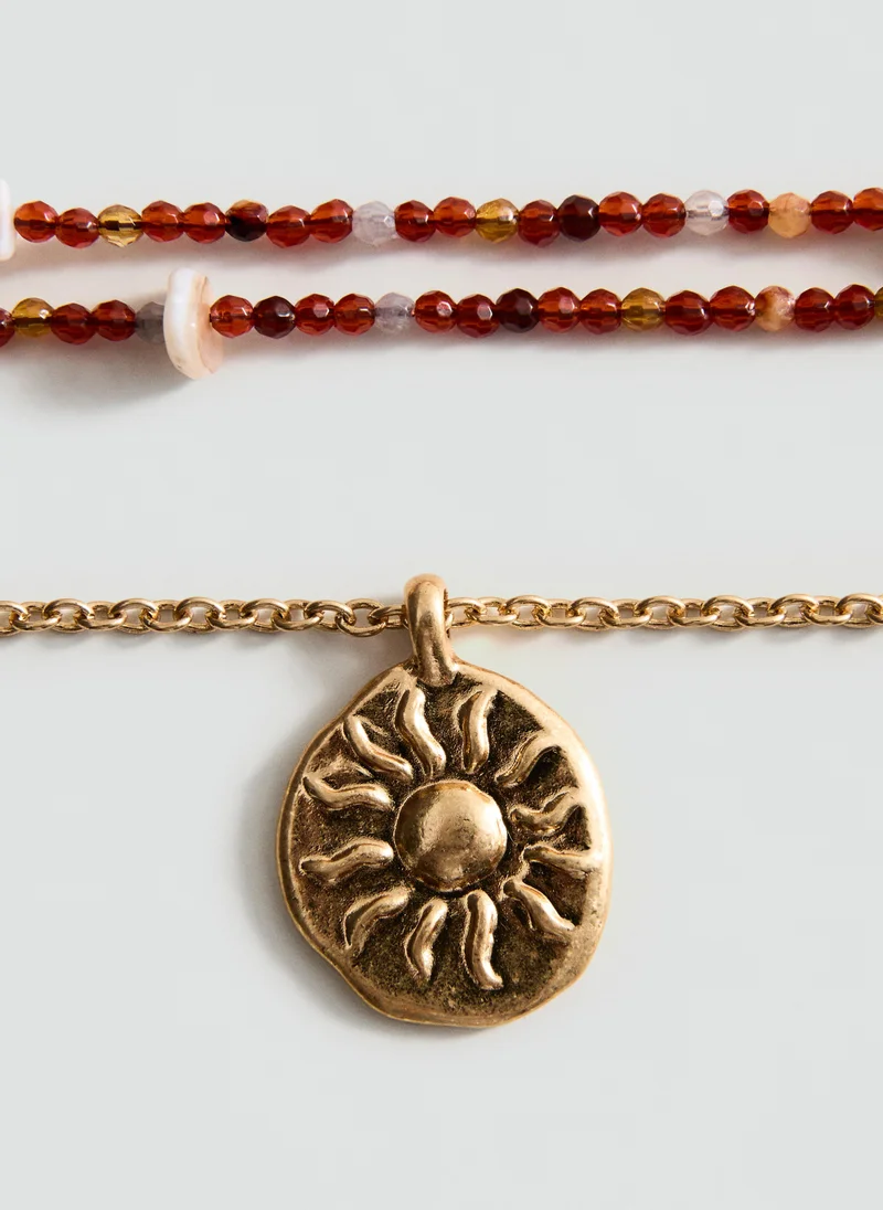 Mango  Set 2 combined necklaces for Women | Best Price UAE