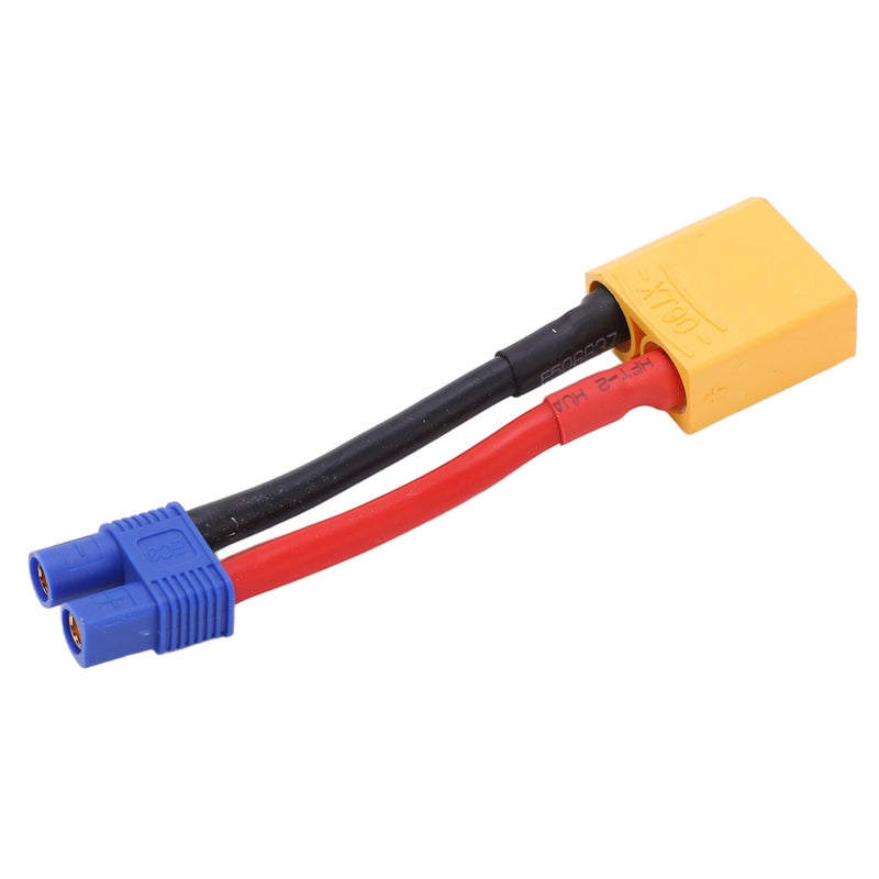 سلك أنثى XT90 إلى ذكر EC3 مع نهاوات موصل قابلة لإعادة الاستخدام وقذائف آمنة، سلك 12AWG، طول 94 مم / 3.7 بوصة، وغطاء ذكر XT90 لمنظور سيارة سيارة مركبة تحكم عن بعد - Image 4