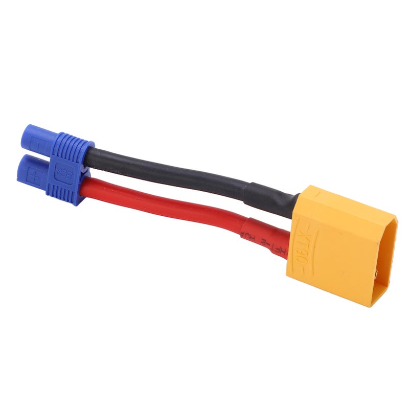 سلك أنثى XT90 إلى ذكر EC3 مع نهاوات موصل قابلة لإعادة الاستخدام وقذائف آمنة، سلك 12AWG، طول 94 مم / 3.7 بوصة، وغطاء ذكر XT90 لمنظور سيارة سيارة مركبة تحكم عن بعد - Image 3