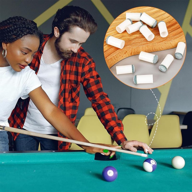 JBB 20 Pcs Cue Tips 9mm Slip-On Cue Stick Tips Cue Tip Replacement for Billiards, Pool - Image 5