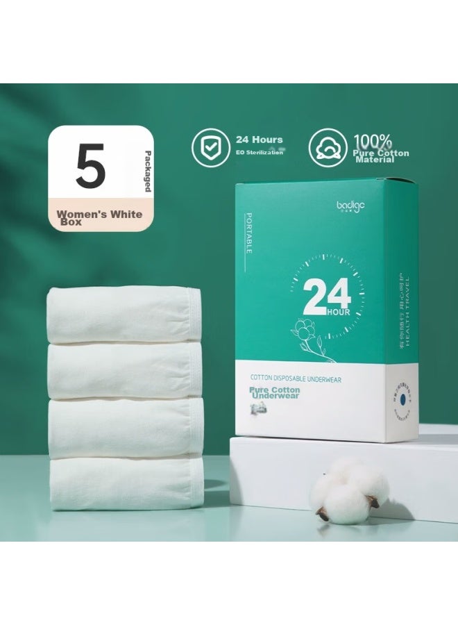 Badigao Disposable Underwear For Women, Maternity Pure Cotton Travel Disposable Shorts, Postpartum Maternity Large Size Daily Disposable Panties, 3XL - Image 1