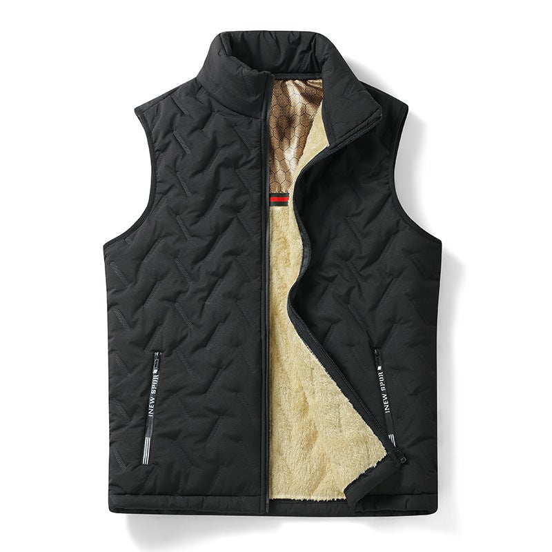 Men'S Horse Clip Lamb Velvet Vest Outer Wear Vest Waistcoat Plus Velvet Coat - Image 5