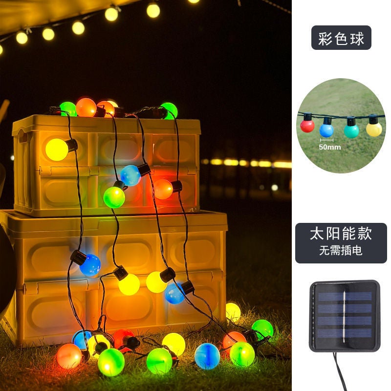 Night Market Stall Atmosphere Lights Waterproof Led Lights Big Ball Outdoor Camping Canopy Tent Decorative Lights All Over The Sky - Image 1