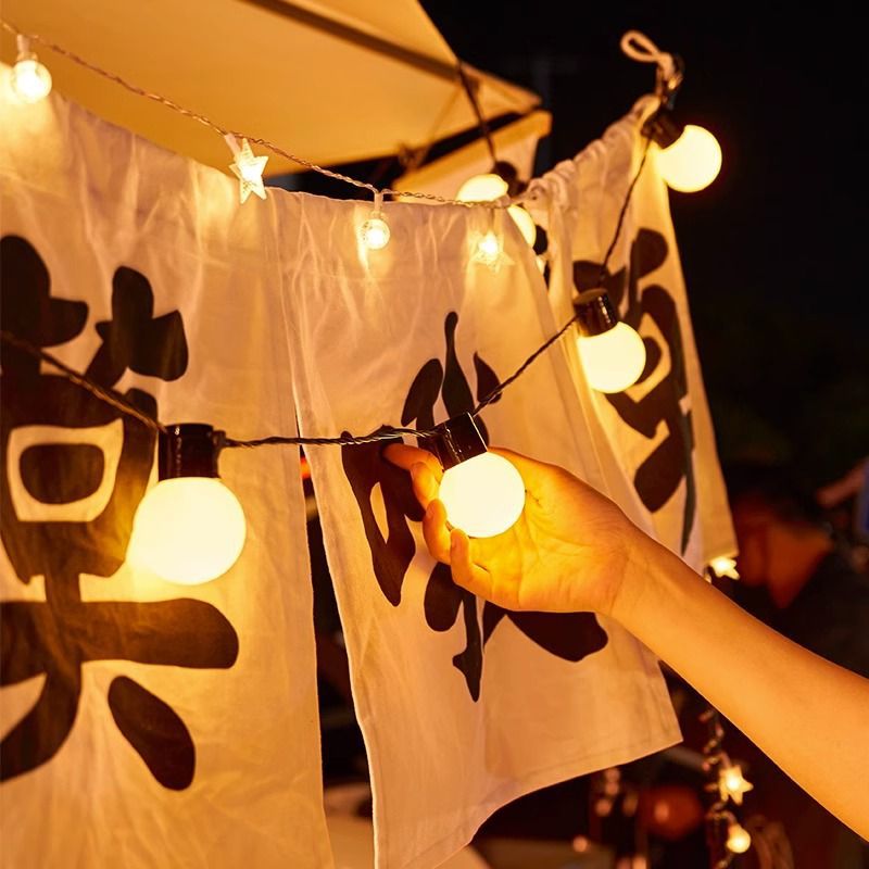 Night Market Stall Atmosphere Lights Waterproof Led Lights Big Ball Outdoor Camping Canopy Tent Decorative Lights All Over The Sky - Image 3