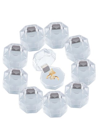 40Pcs White Transparent Plastic Ring Boxes Crystal Earrings Jewelry Storage Boxes Display Organizer Case with Foam for Storing Rings Jewelry Earrings Wedding Proposal, 1.5×1.5 Inch - pzsku/Z1D1901E62C271285CBC4Z/45/_/1696819676/ecf317c5-aeee-49da-8953-ccdd64da00a3