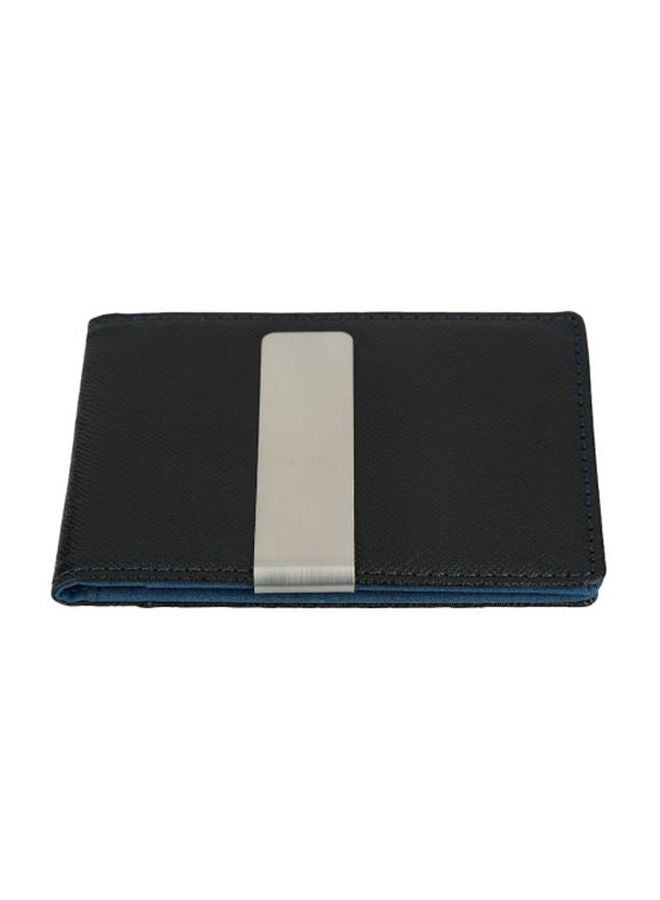 NIBEMINENT Faux Leather Card Holder With Clip White/Black  - Image 1