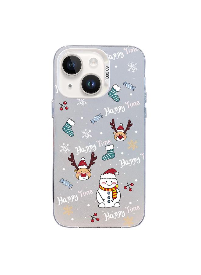 Zaboon Case For iPhone 13 Christmas Series PC Full Coverage Pattern Phone Case - Image 1