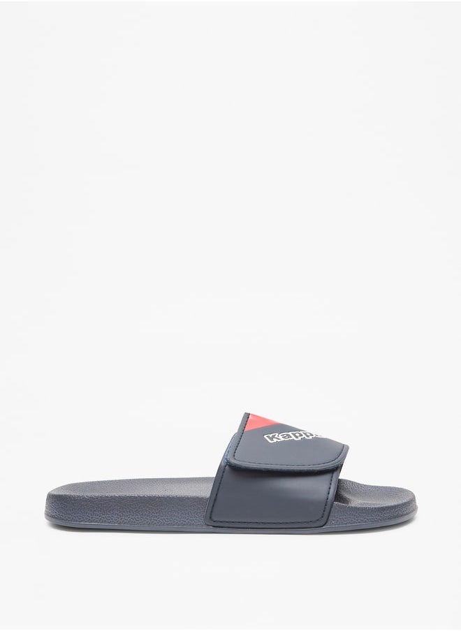 Kappa Boys' Panelled Slip-On Slide Slippers  - Image 1
