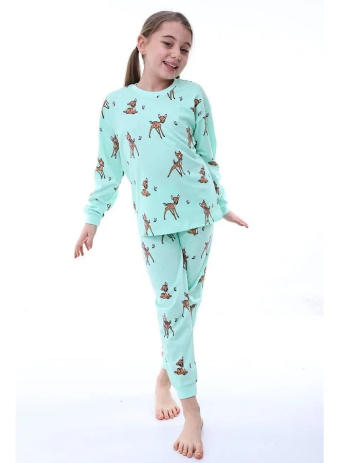 zuzunga Deer-Pattern Girls' Pajama Set