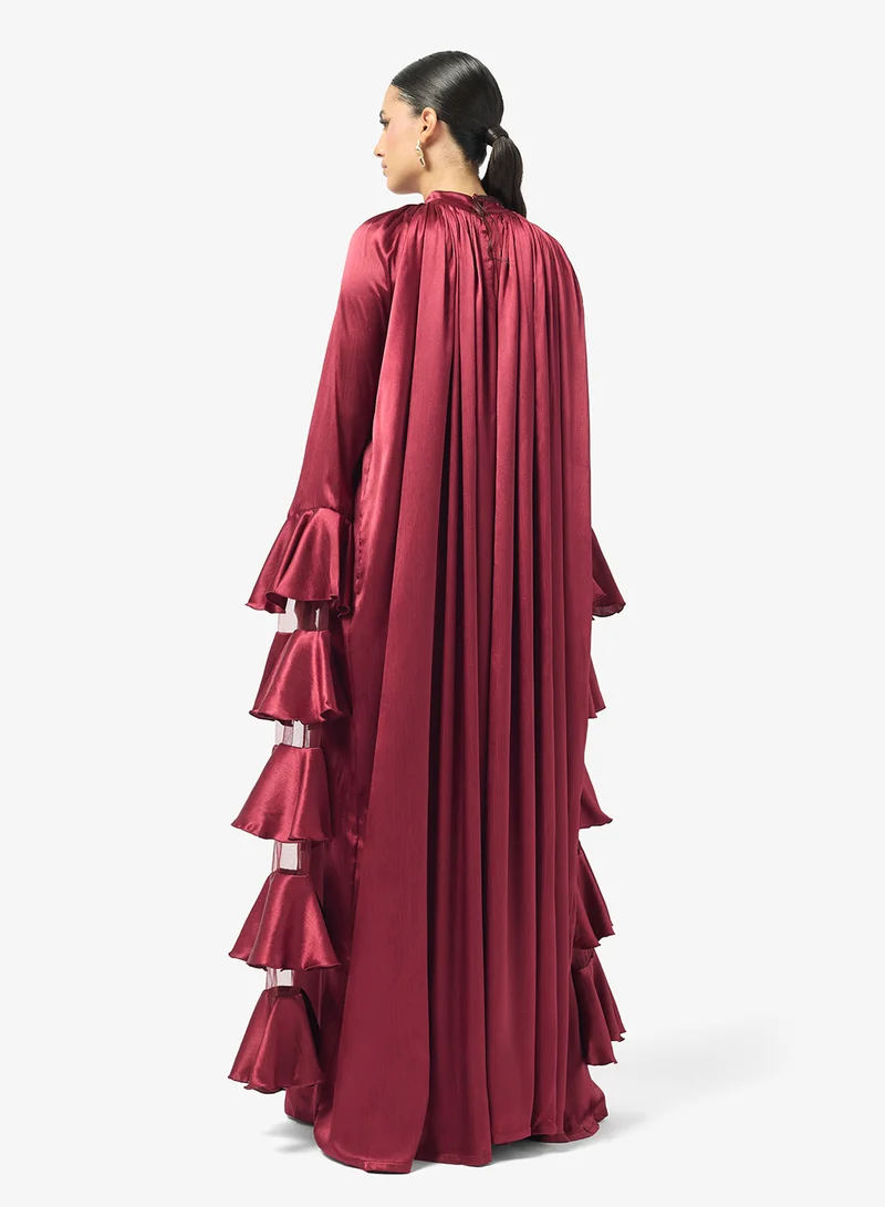 Golden Apple Shimmer Maxi Dress