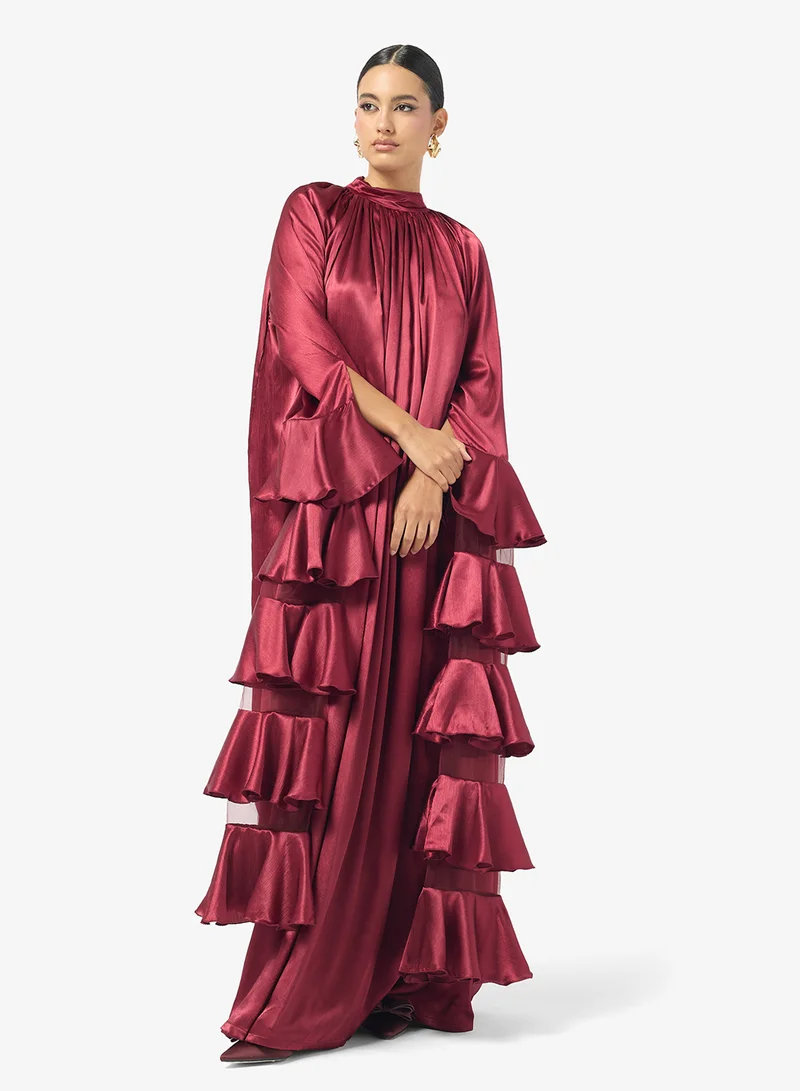 Golden Apple Shimmer Maxi Dress
