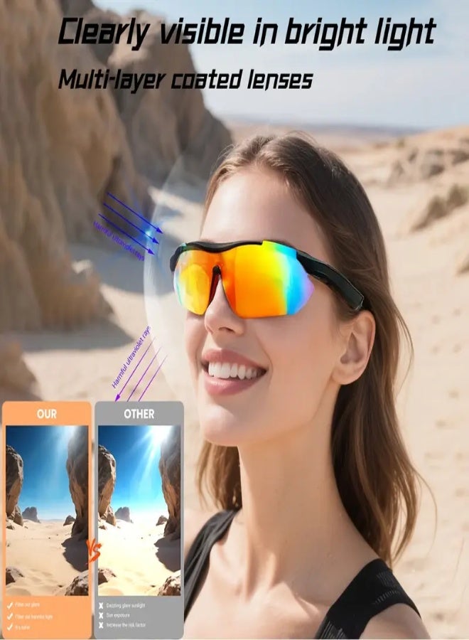 ارواق نظارات Pro3 الذكية اللاسلكية مع ميكروفون ومكبرات صوت مدمجة - بلوتوث 5.4، مساعد صوتي، شحن مغناطيسي، عمر بطارية طويل - مثالية لركوب الدراجات والمشي لمسافات طويلة والأنشطة الخارجية - أبيض/أزرق - Image 5