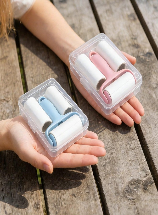 MINGRACE Mini Lint Roller with 2 Refills and Storage Case Pet Hair Roller for Clothes Travel Gift for Kids Girls and Boys (Blue) - Image 3
