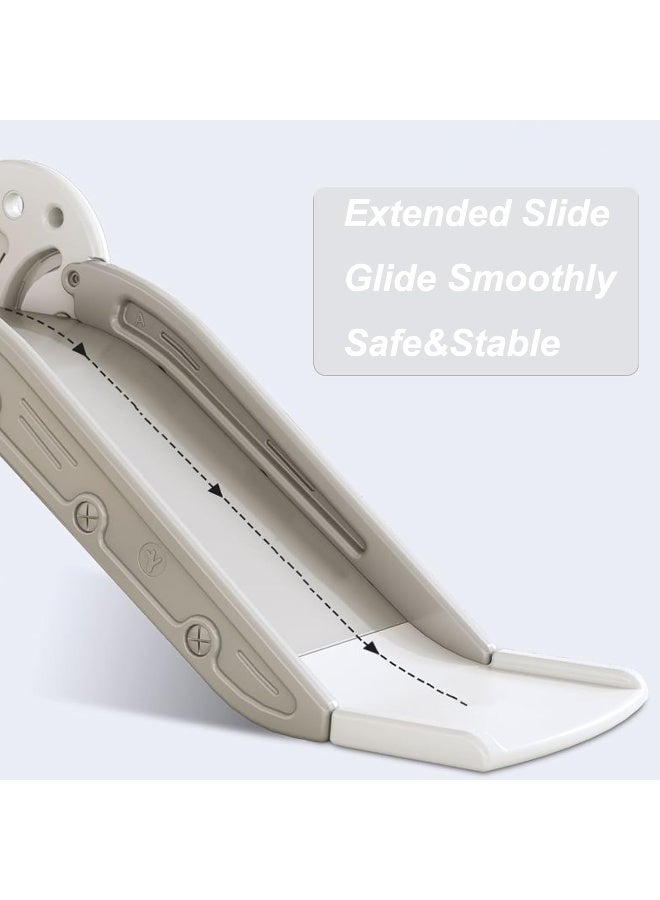 عالية الجودة زحليقة للأطفال، زحليقة تسلق للأطفال الصغار مع حلقة كرة سلة، مجموعة لعب للأطفال بمنحدر طويل، للأولاد والبنات من عمر 0 ​​إلى 4 سنوات، ملعب قوي للاستخدام الداخلي والخارجي - Image 5