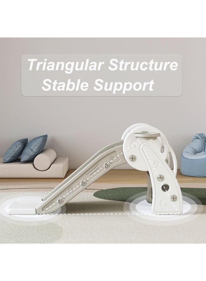 عالية الجودة زحليقة للأطفال، زحليقة تسلق للأطفال الصغار مع حلقة كرة سلة، مجموعة لعب للأطفال بمنحدر طويل، للأولاد والبنات من عمر 0 ​​إلى 4 سنوات، ملعب قوي للاستخدام الداخلي والخارجي - Image 3